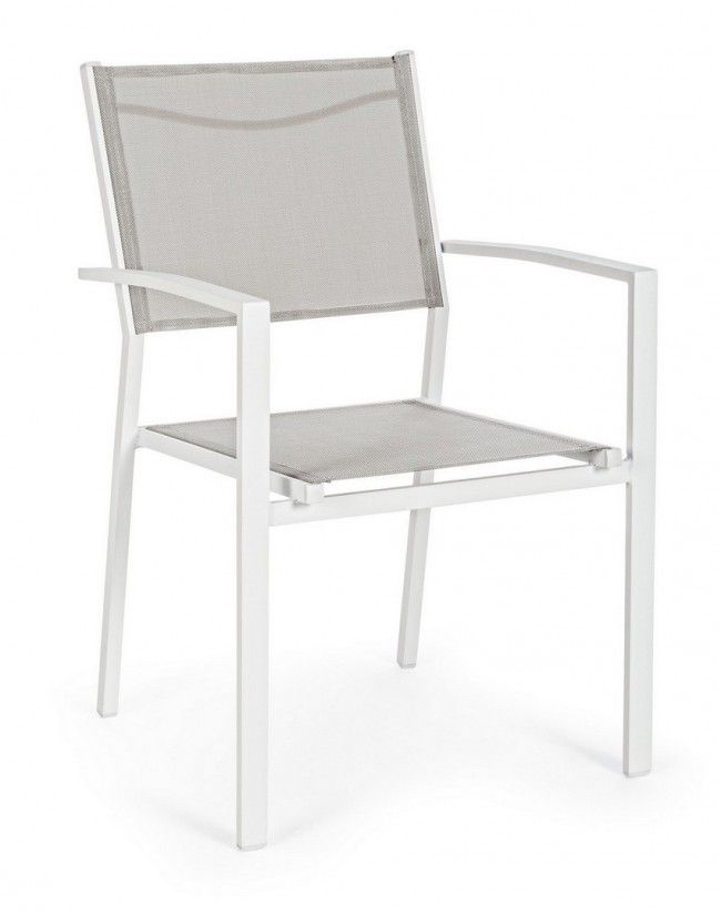 BIZZOTTO Zahradní židle HILDE bílá s područkami