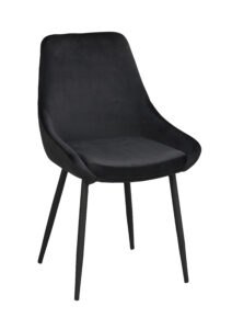 ROWICO Sametová jídelní židle SIERRA černá