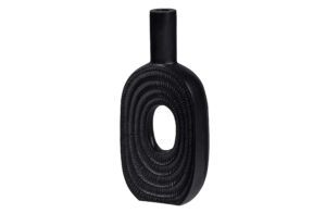 WOOOD Exclusive Kovová váza ALVIN černá 31cm