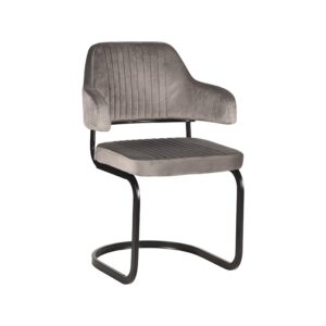 LABEL51 jídelní židle OTTA šedá samet Color: Grey