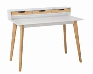 BIZZOTTO Dřevěný psací stůl TORONTO bílý