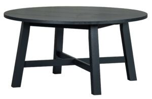WOOOD Kulatý dřevěný jídelní stůl BENSON 150cm černý