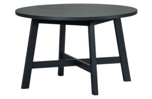 WOOOD Kulatý dřevěný jídelní stůl BENSON 120cm černý
