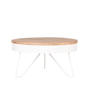 LABEL51 konferenční stolek SARAN světlý (bílá) ø80 cm Color: White