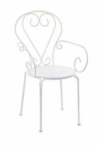 BIZZOTTO Zahradní kovová židle ETIENNE bílá