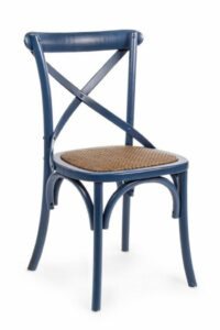 BIZZOTTO dřevěná jídelní židle CROSS modrá