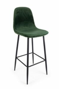 BIZZOTTO Sametová barová židle IRELIA zelená
