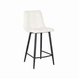 LABEL51 Barová židle JELT bílé bouclé 92cm