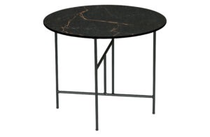 WOOOD Porcelánový konferenční stolek VIDA černý 48x60cm