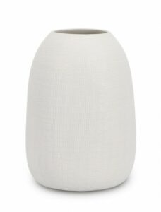 BIZZOTTO bílá keramická váza PAPYRUS 25 cm