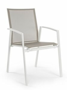 BIZZOTTO Zahradní židle CRUISE s područkami bílá