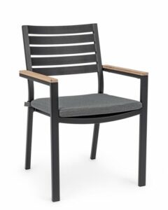BIZZOTTO Hliníková zahradní židle BELMAR černá