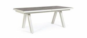 BIZZOTTO Rozkládací zahradní stůl KRION 205-265x103 cm světle šedý