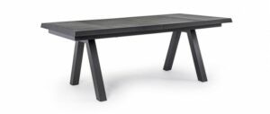 BIZZOTTO Rozkládací zahradní stůl KRION 205-265x103 cm antracit