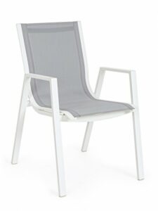 BIZZOTTO Zahradní židle PELAGIUS s područkami bílá