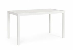BIZZOTTO zahradní stůl HILDE 130x68 cm bílý
