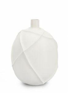 BIZZOTTO Bílá keramická váza RIDGED 27cm