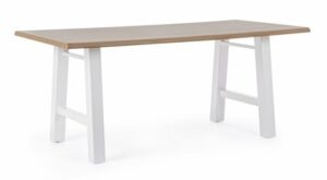 BIZZOTTO Jídelní stůl FRED 180x90cm s bílými nohami