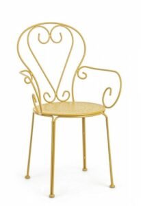 BIZZOTTO Zahradní kovová židle ETIENNE žlutá