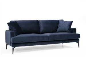 Atelier del sofa Třímístná pohovka PAPIRA námořnicky modrá