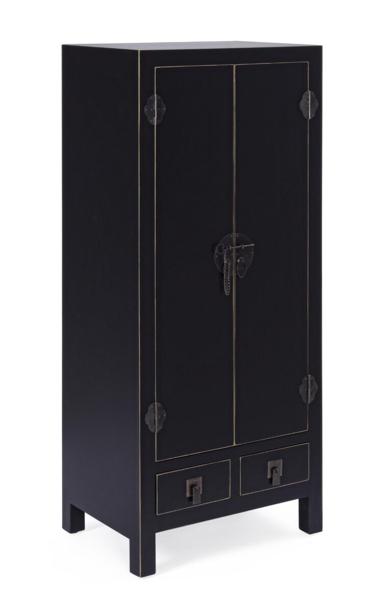 BIZZOTTO Dřevěný kabinet PECHINO černý 121x50 cm