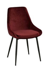 ROWICO Sametová jídelní židle SIERRA červená