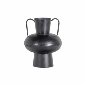 WOOOD Černá kovová váza VERE 37 cm