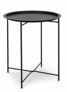 BIZZTTO konferenční černý zahradní stolek WISSANT ø46 cm