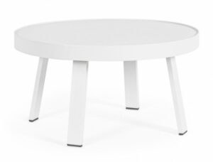 BIZZOTTO Zahradní konferenční stolek SPYRO bílý 71 cm