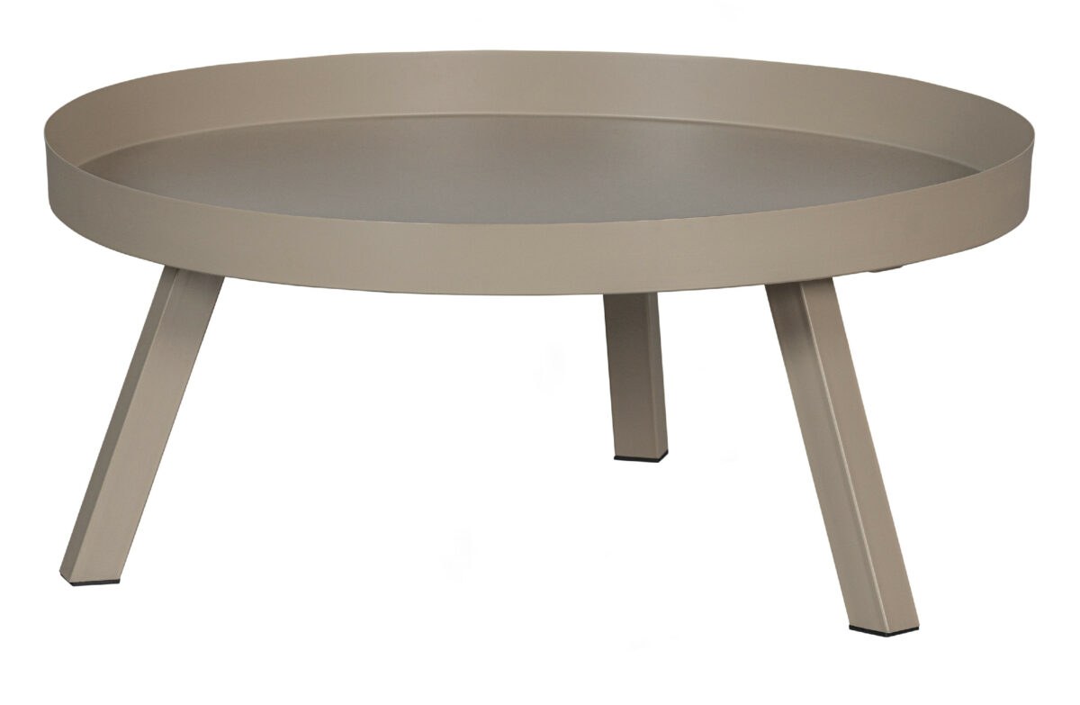 WOOOD Kovový zahradní stolek SUNNY šedý 80cm
