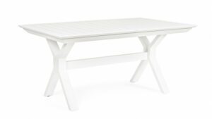 BIZZOTTO Rozkládací zahradní stůl KENYON 180x100cm bílý