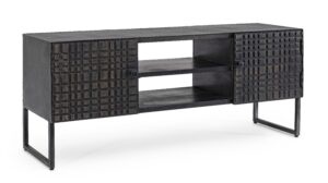 BIZZOTTO Kovový TV stolek DORSET černý